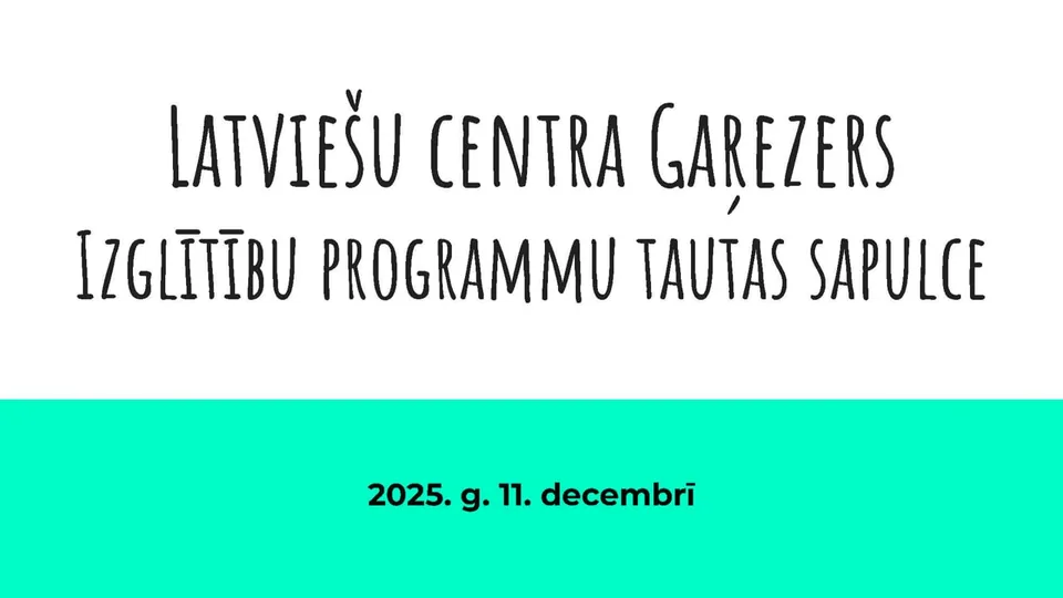 Still from the December 2025 Gaŗezers education town hall